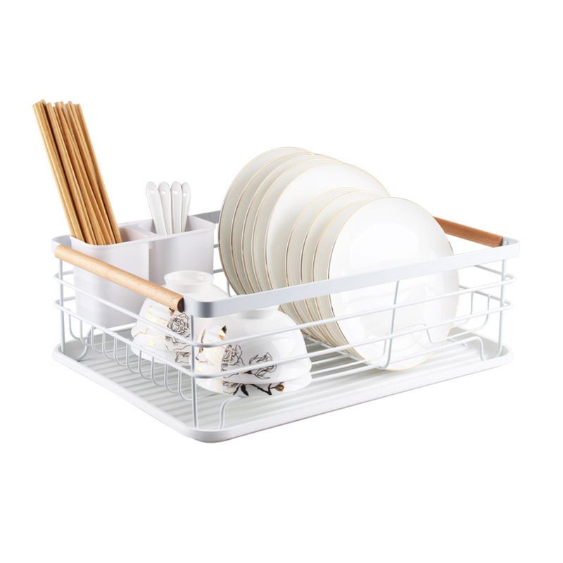 SIMPLIT - Secaplatos Escurridor 1 Nivel Acero Inox Blanco Simplit