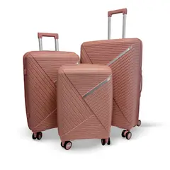 HOME&DESIGN - Set de 3 Maletas Rígidas color Rosado