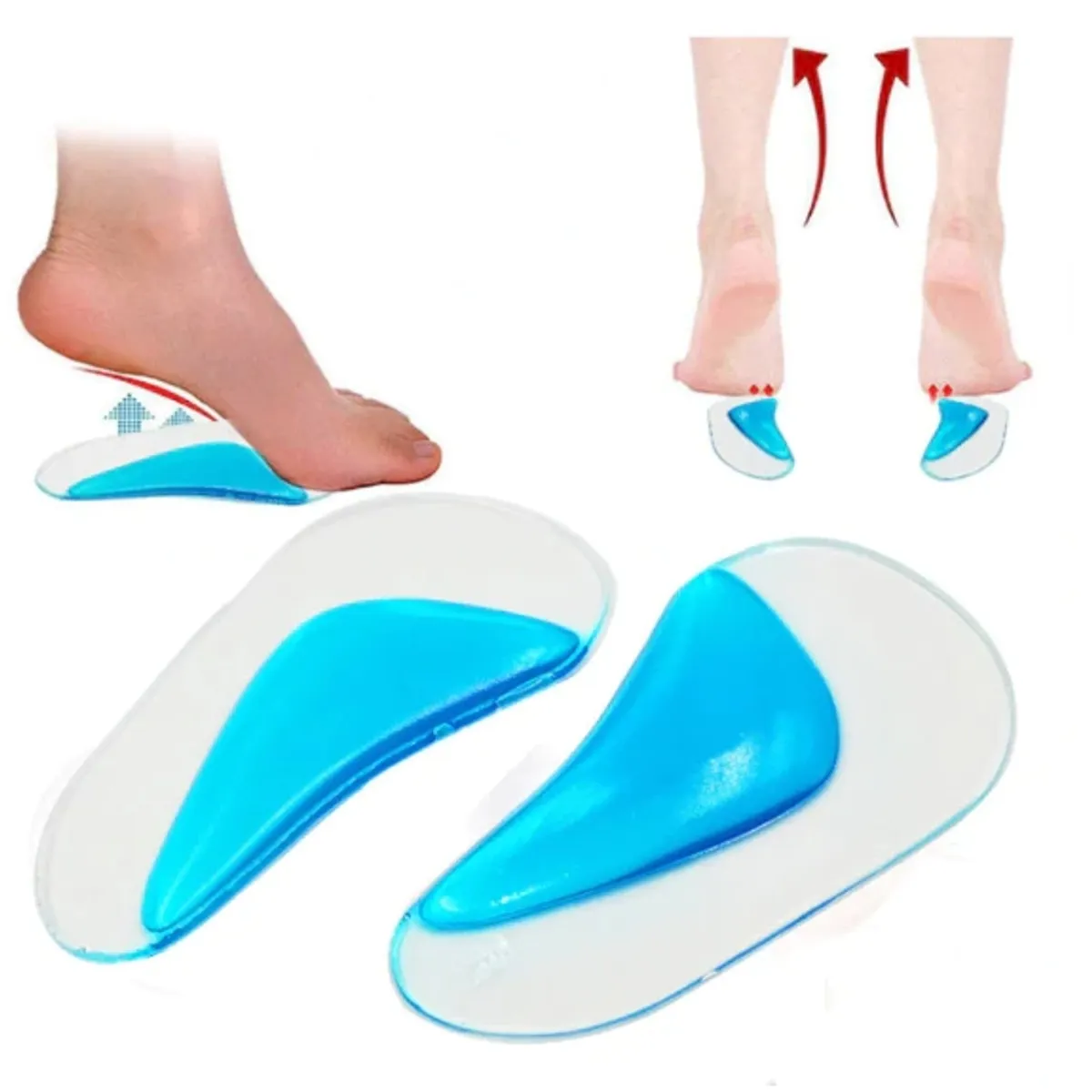 GENERICO - Par Plantillas Arco Gel Para Pie Plano