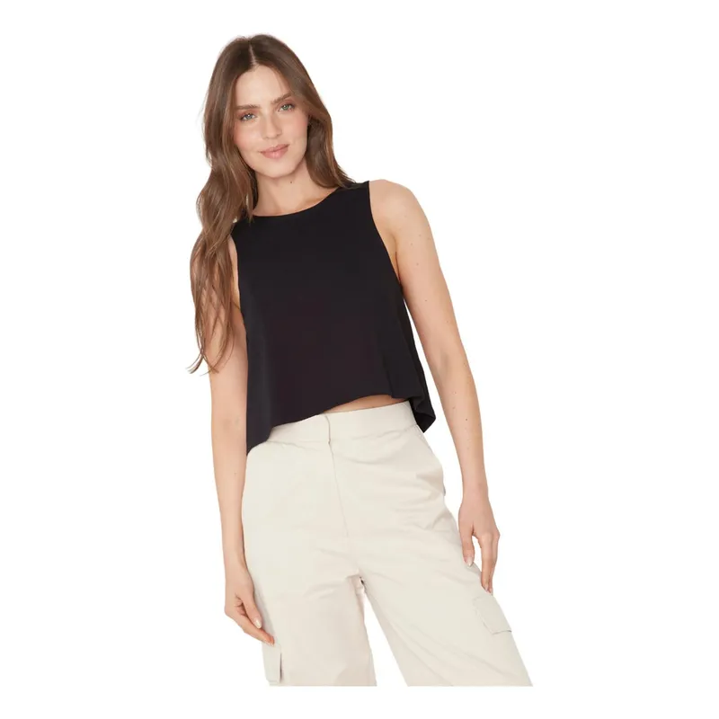 JACINTA TIENDA - Polera Gracia sin mangas III negra Jacinta Tienda