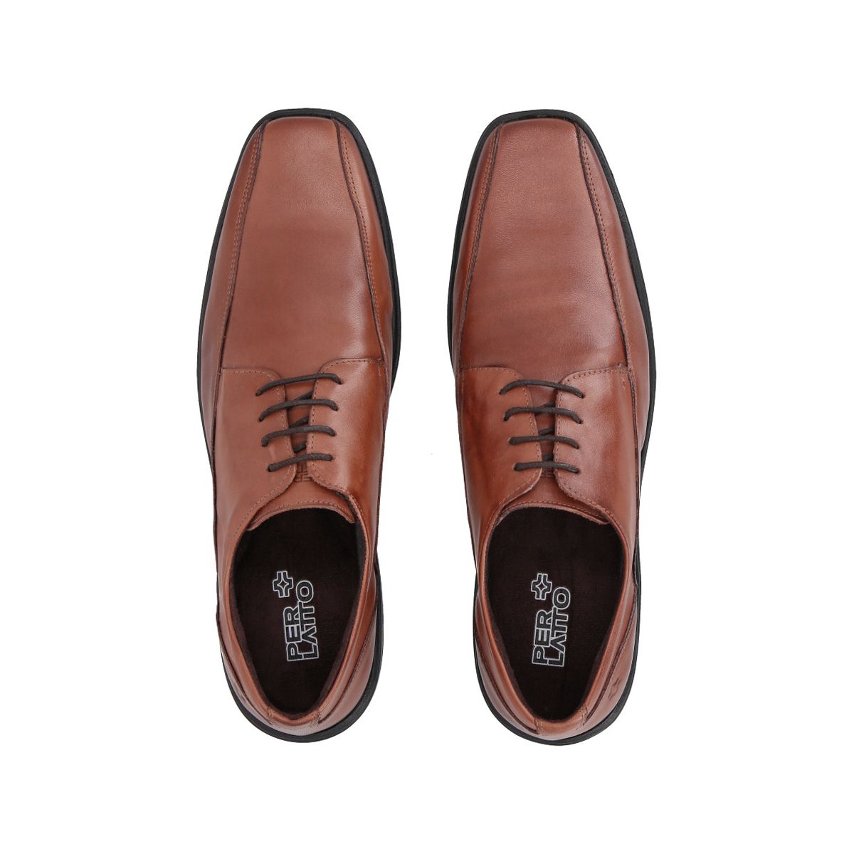 PERLATTO - Zapato Cuero Hombre  Marrón Perlatto