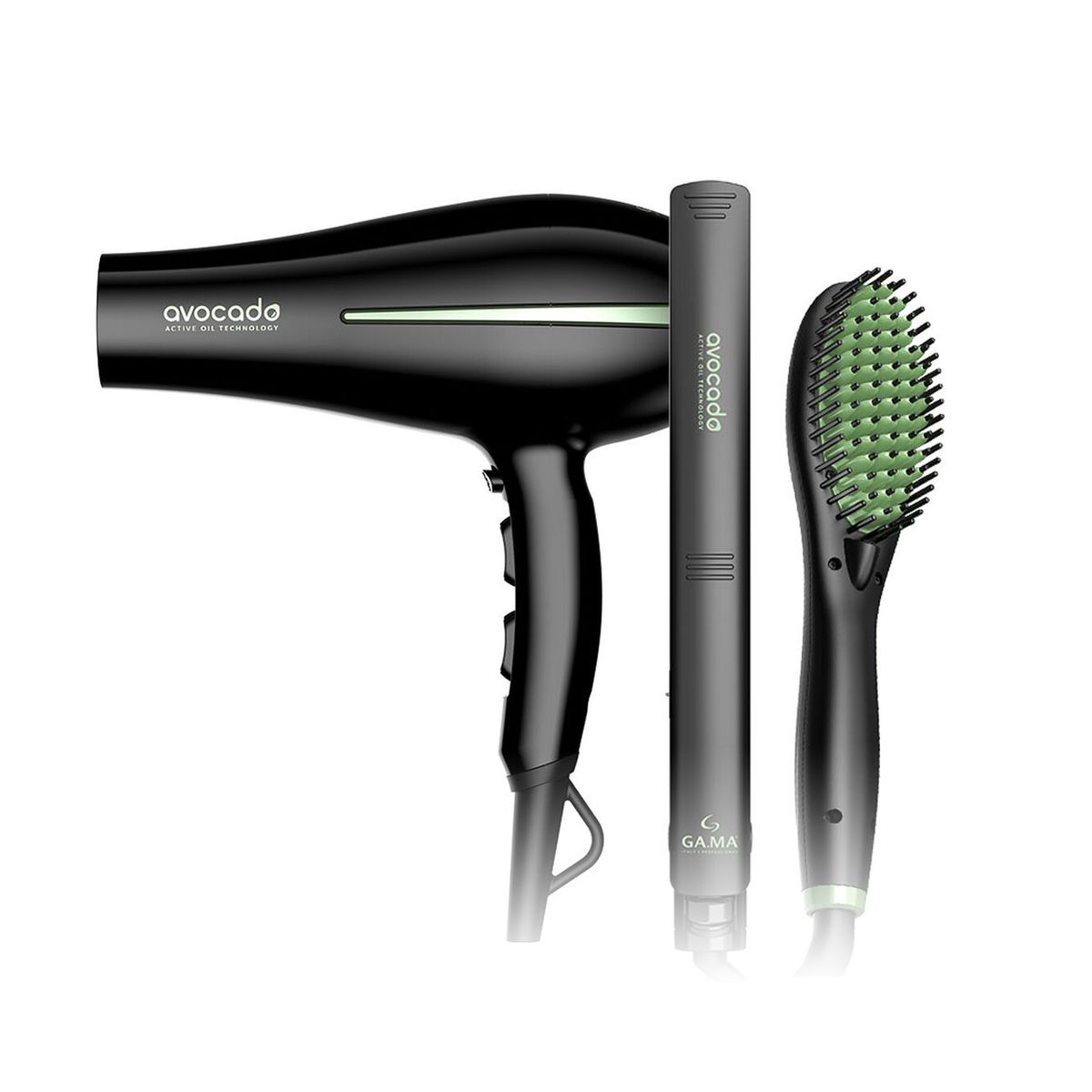 GAMA - Set Gama Secador Bora + Alisador Elegance + Cepillo Avocado