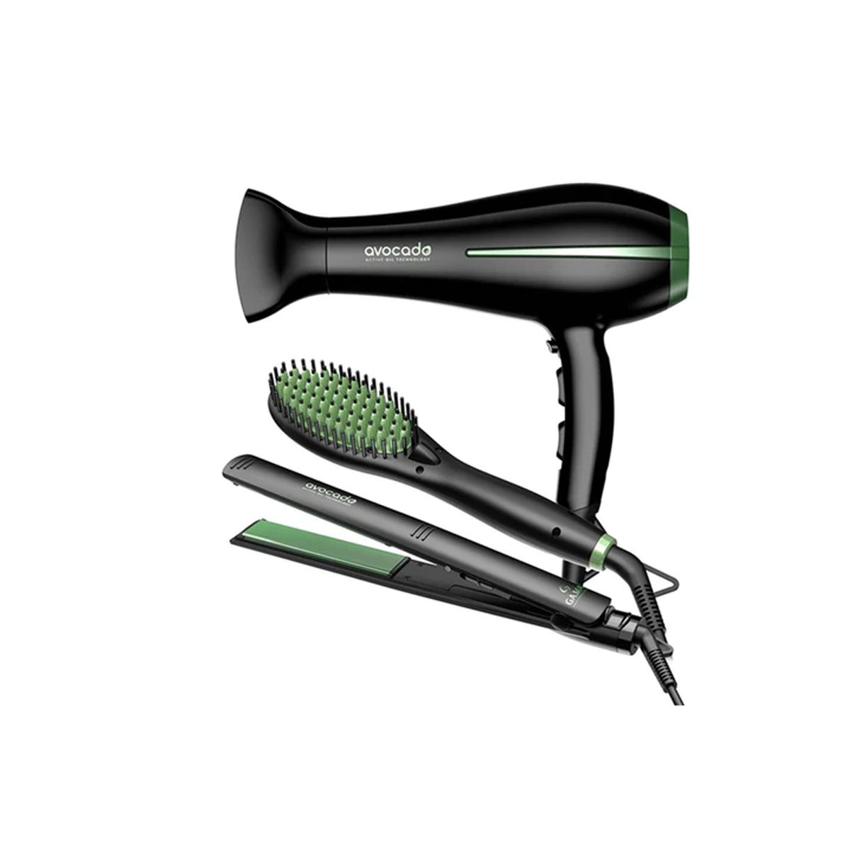 GAMA - Set Gama Secador Bora + Alisador Elegance + Cepillo Avocado