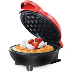 GENERICO - Mini Waflera Electrica Maquina Para Waffles Gofres Portatil