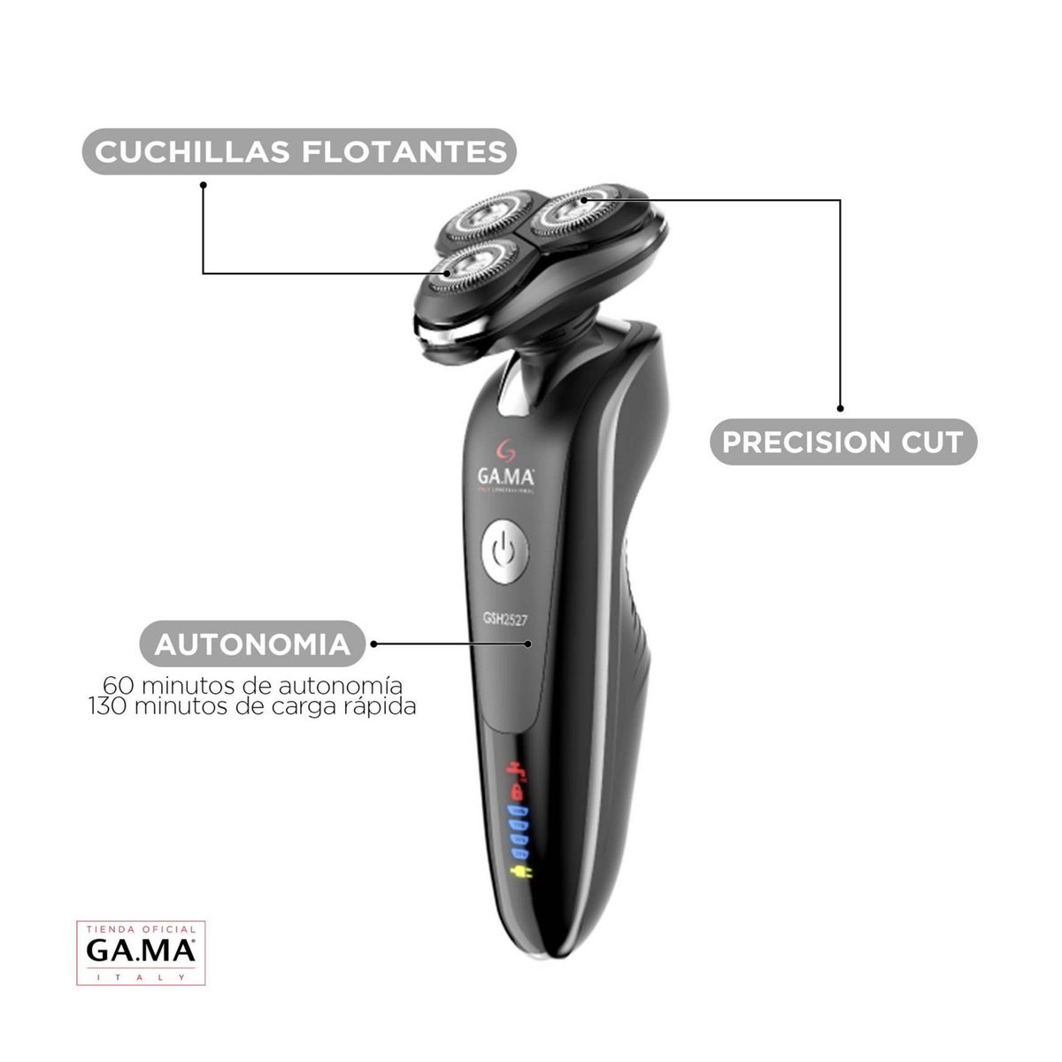 GAMA - Afeitadora Inalámbrica Gama GSH 2527 W&D Multifunción + Acc
