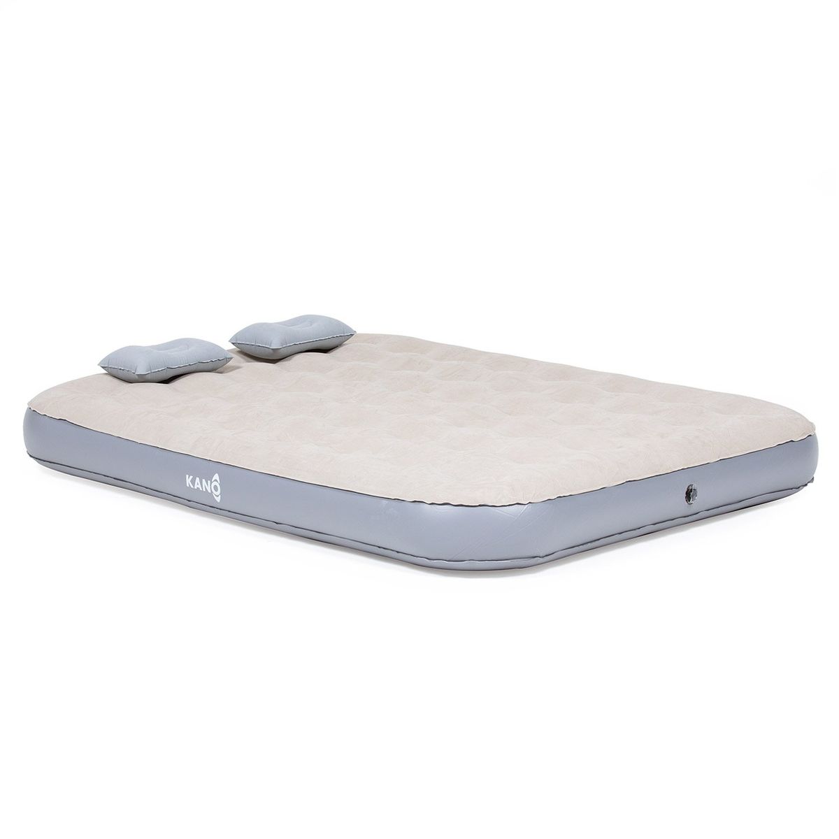 KANO - Colchón Inflable de 2 Plazas Kano con 2 Almohadas Camping
