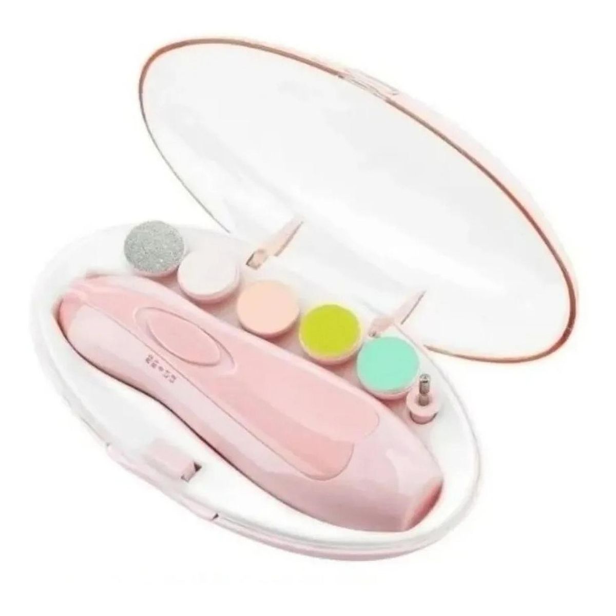 PARTYGLOBOS - Limador y Cortador De Uñas Eléctrico Para Bebe - Rosa - 15