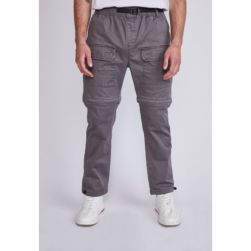 SIOUX - Pantalon Hombre Cargo Lavado Gris Sioux