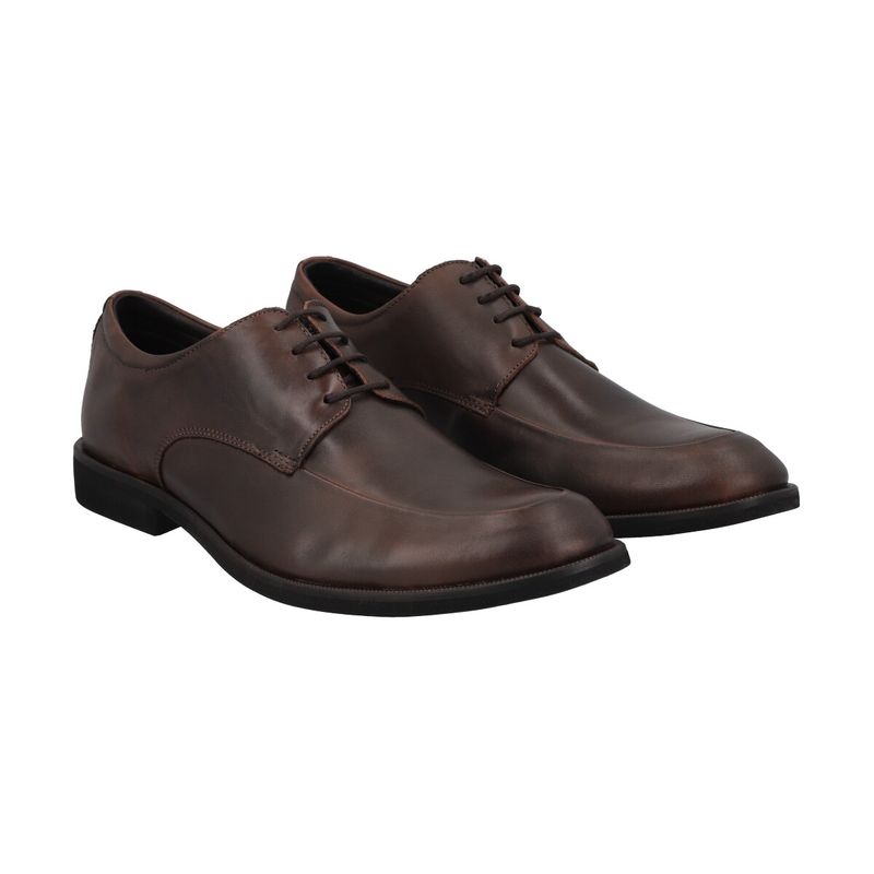 PERLATTO - Zapato Formal Hombre Cuero Café 514  Perlatto