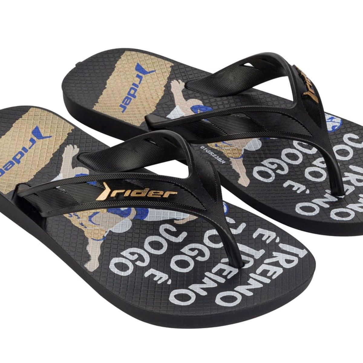 RIDER - Sandalia Street Negro/Oro Rider