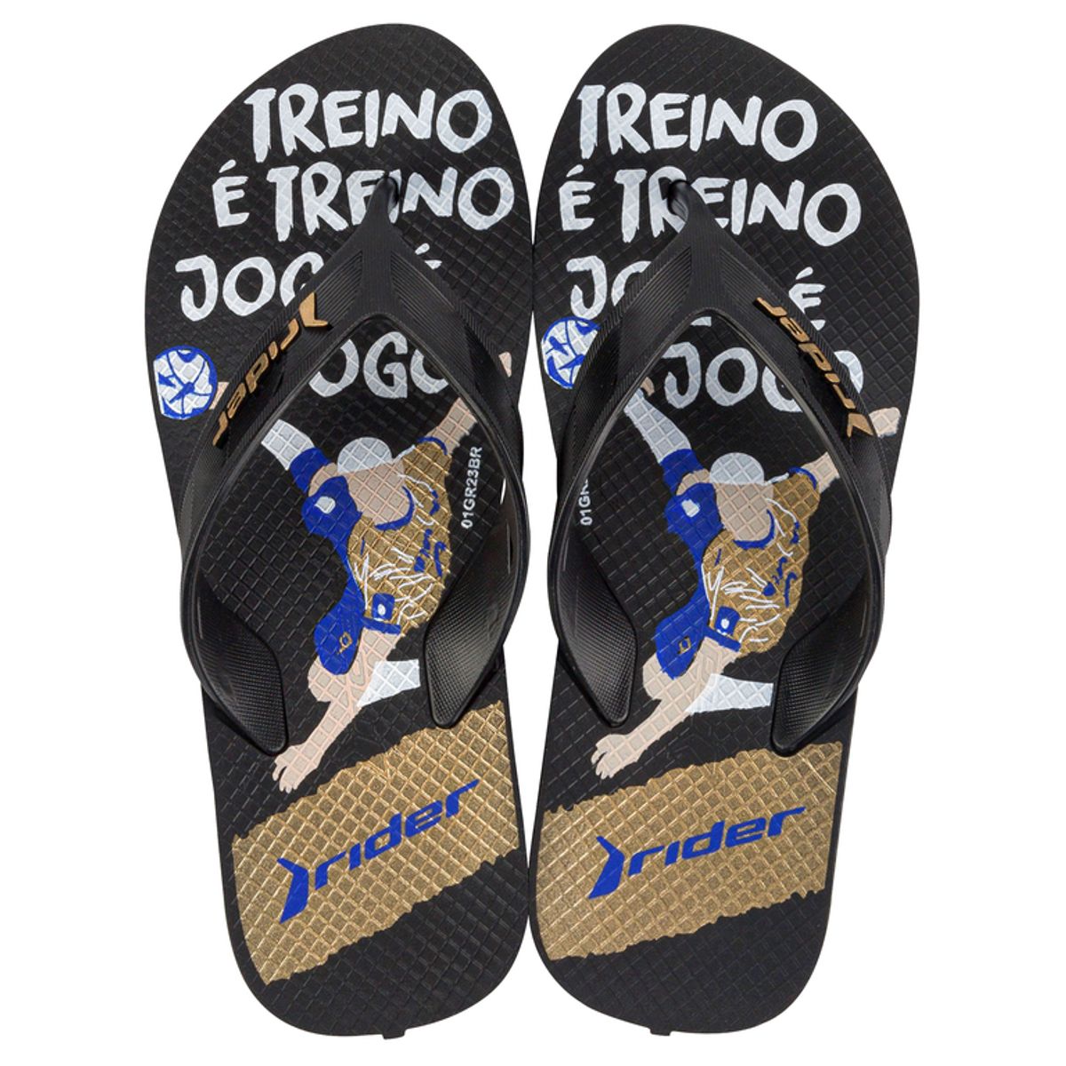RIDER - Sandalia Street Negro/Oro Rider