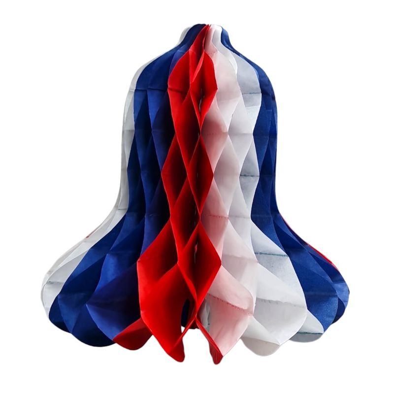 GENERICO - Adorno Campana Papel Decorativa 30cm Tricolor Fiestas Patrias