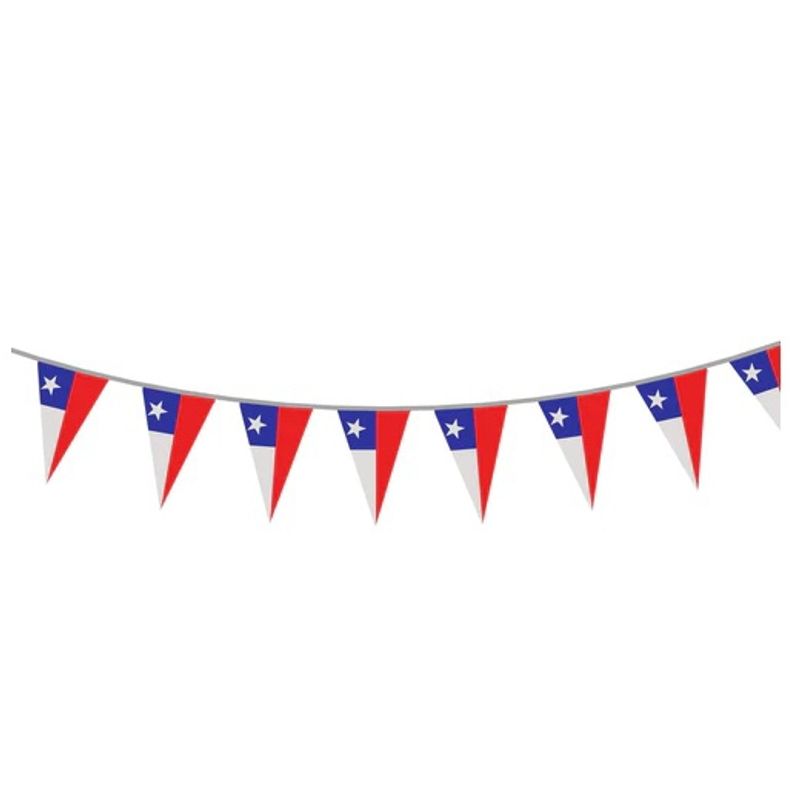 GENERICO - Guirnalda Banderines Chile Decorativo 3 Mts Fiestas Patrias