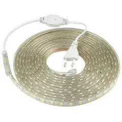 ELECTRICA STORE - CINTA LED CÁLIDA IMPERMEABLE 15 METROS+ CONECTOR A/C 220v