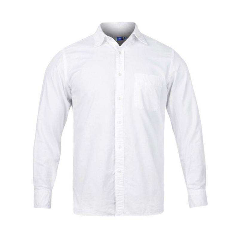 GENERICO - Camisa Clásica Manga Larga Blanca - Tallas 46 A 50