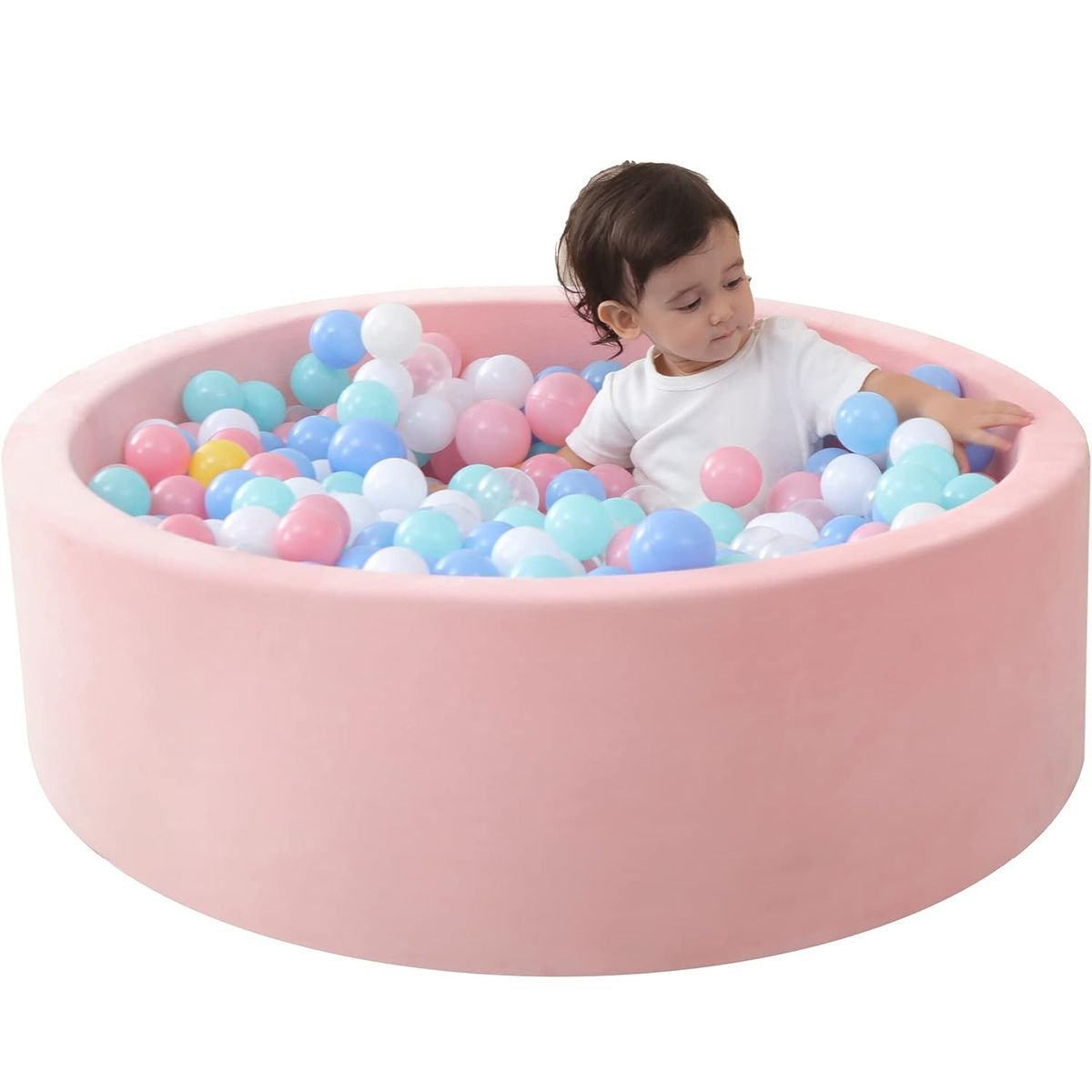 CRUSEC - Piscina de Pelotas o Bolas Espuma para Niños y Niñas Rosa