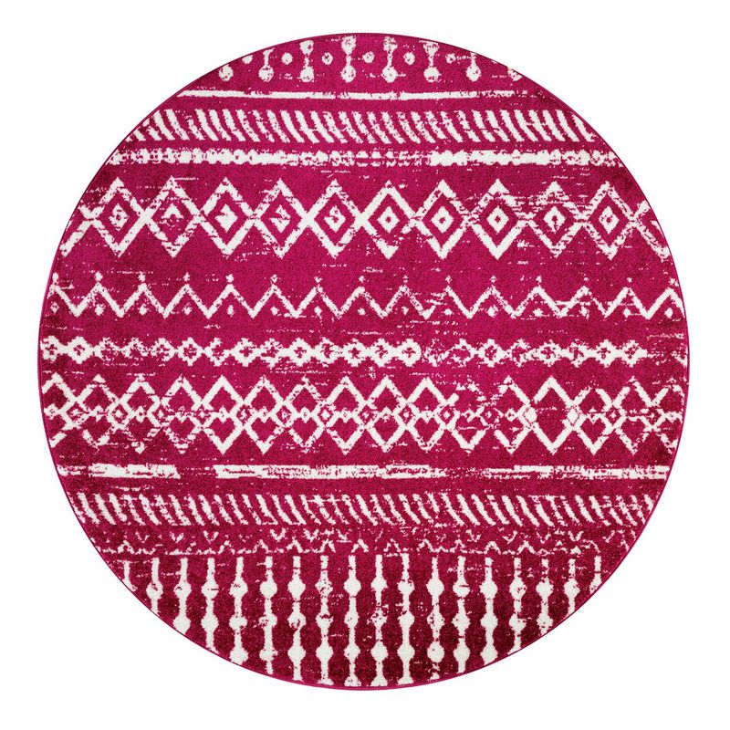 MODA ALFOMBRAS - Alfombra Redonda Phoenix Rosado 240 X 240 Cm