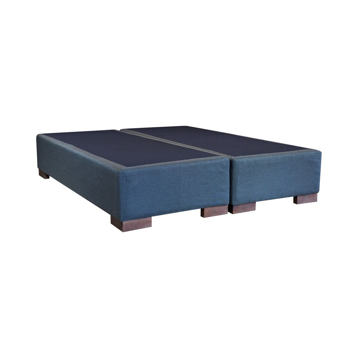 BLOCCARE - Base de Cama 2 plazas Box 30 cm Dividida 190 cm / 30 cm - Pata 6,5 cm