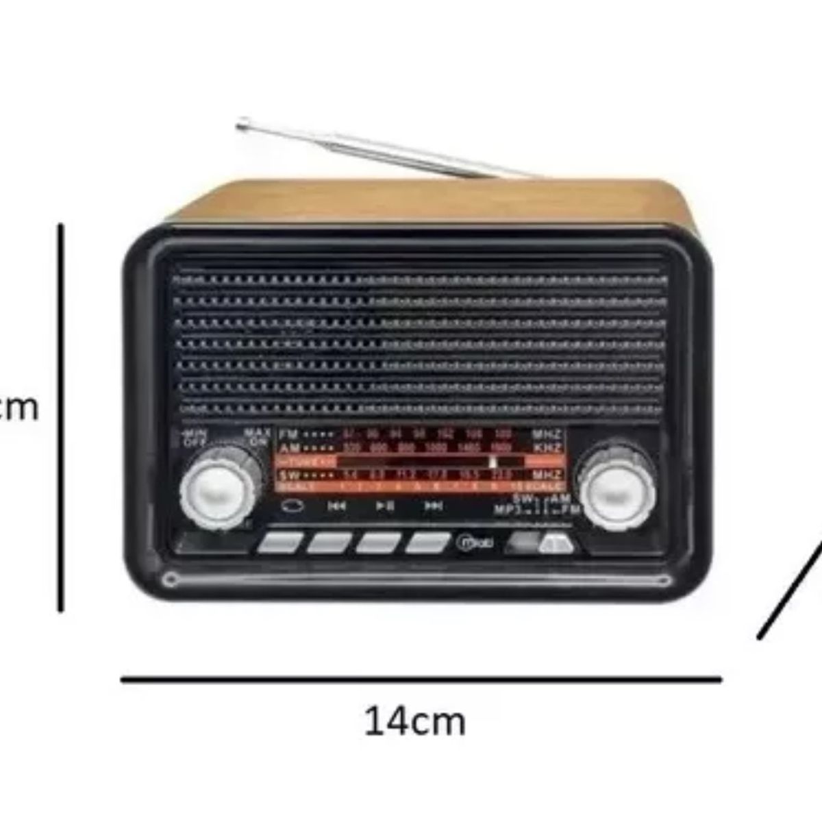 GENERICO - Mini Radio Portatil Recargable Am Fm Mp3 09387