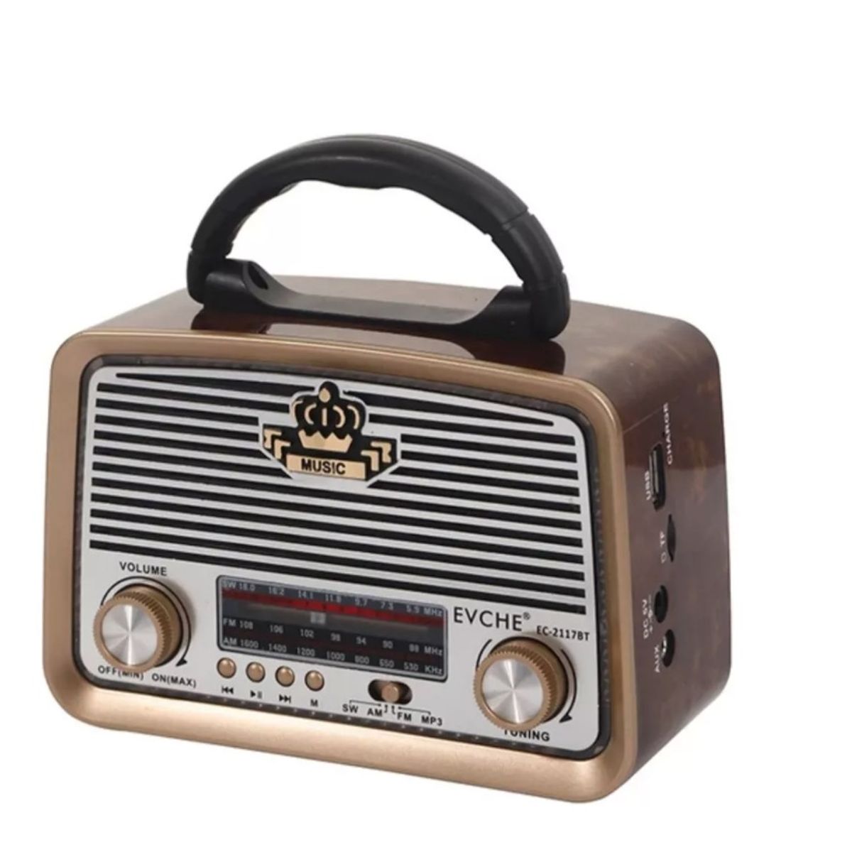 GENERICO - Radio Portatil Recargable Am Fm Mp3 09027