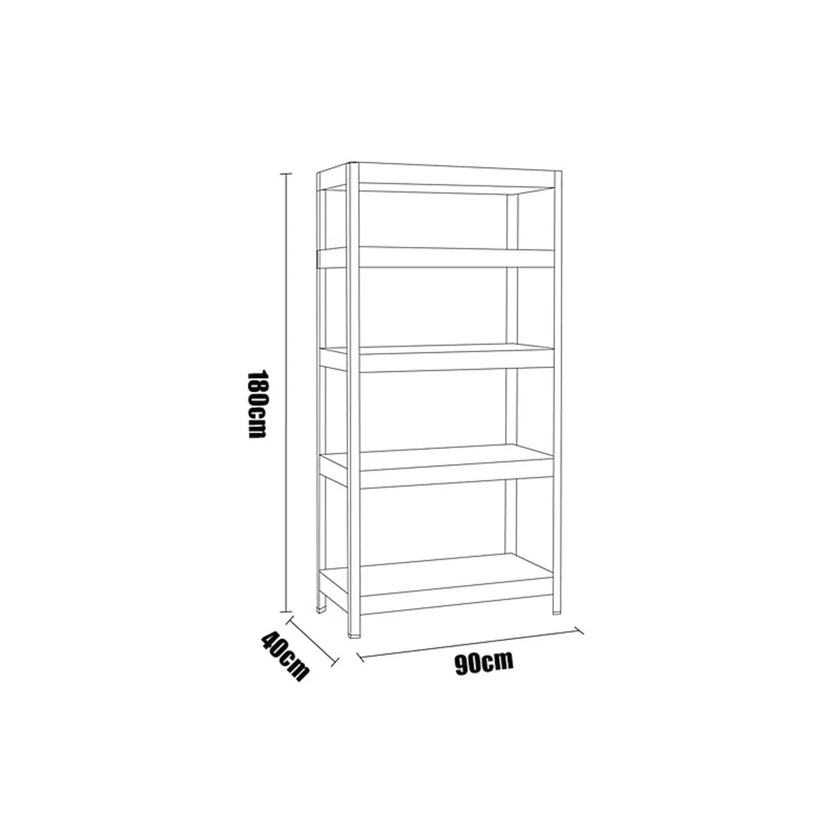 GENERICO - Estante Galvanizado 180x90x40 cm 300 kg