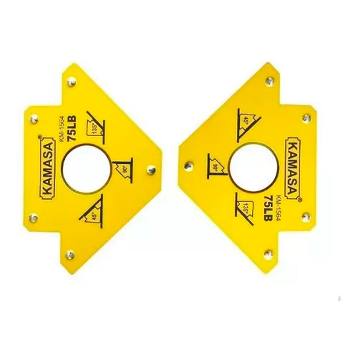 KAMASA - Pack 2 Escuadras Magneticas 75 Lbs 5 Pulgadas Kamasa