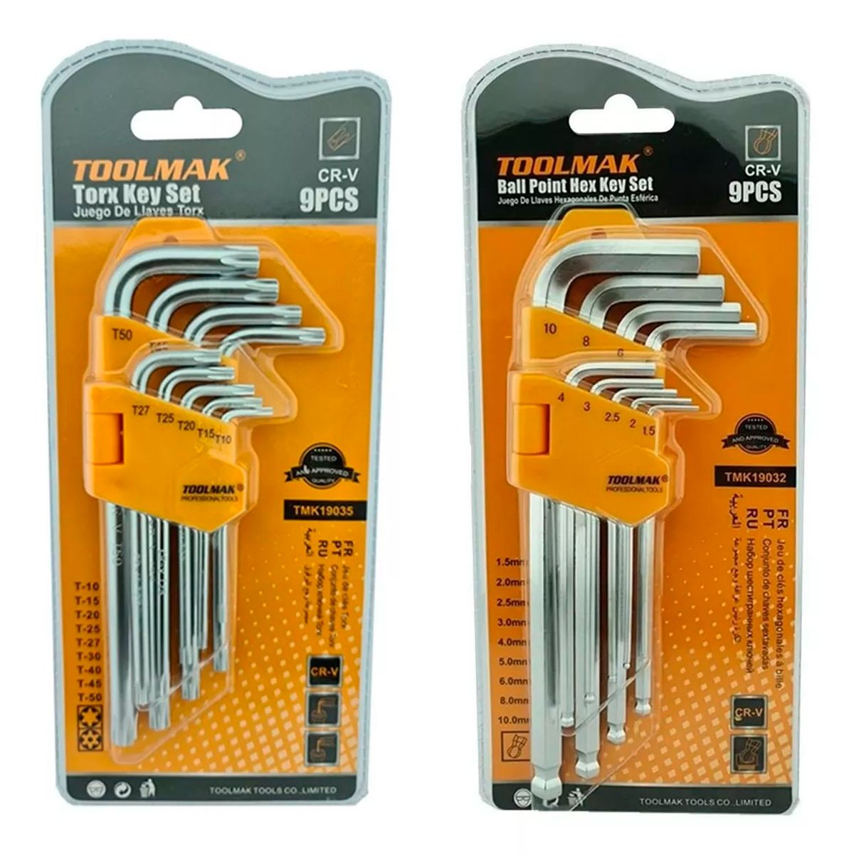 GENERICO - Set De Juego De Llaves Allen Hexagonal Y Estrella Medianas