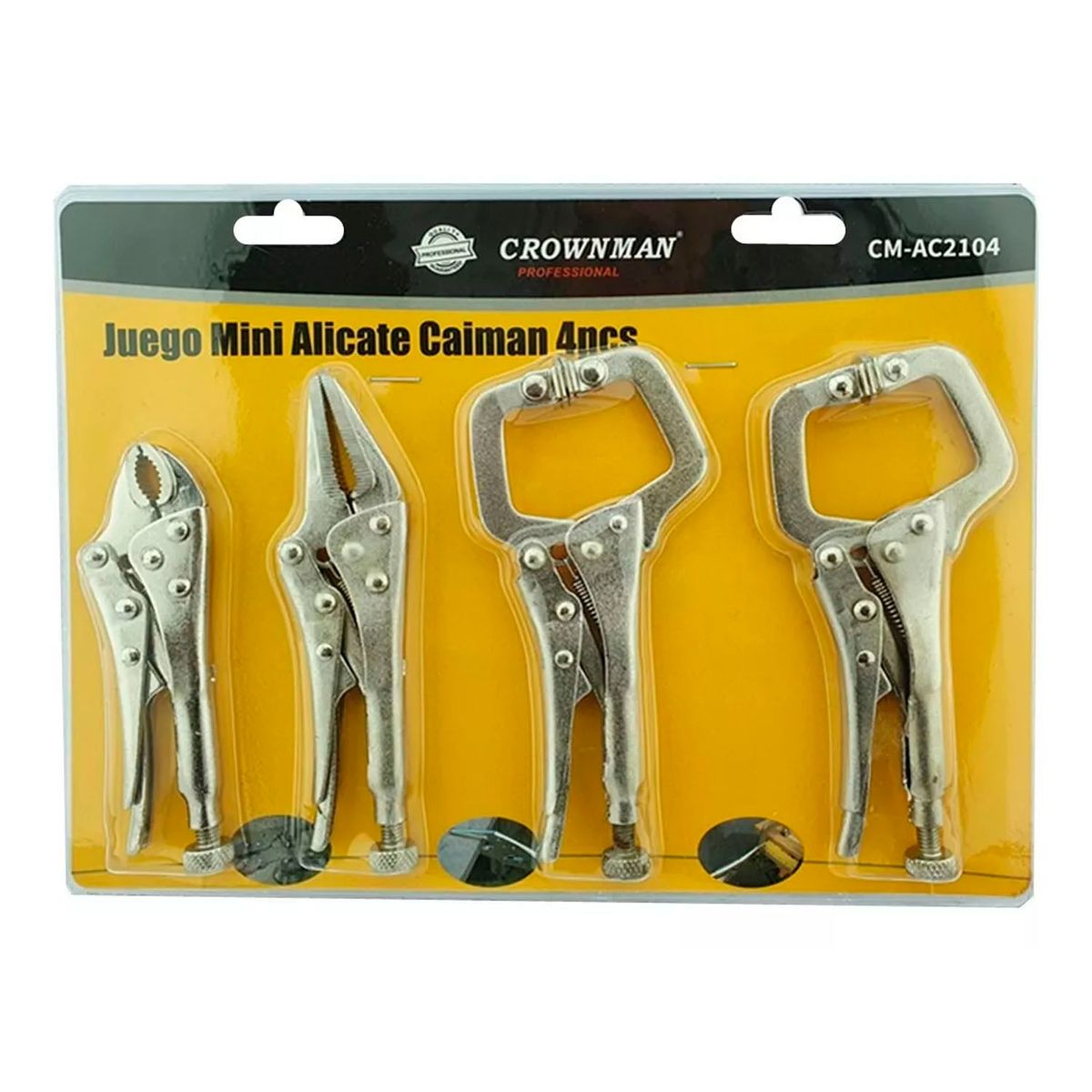 GENERICO - Set Kit Juego De Mini Alicate Caiman 4 Piezas Crownman