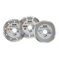 KWB - Pack 3 Disco Diamantado Turbo Segmentado 115mm Corte