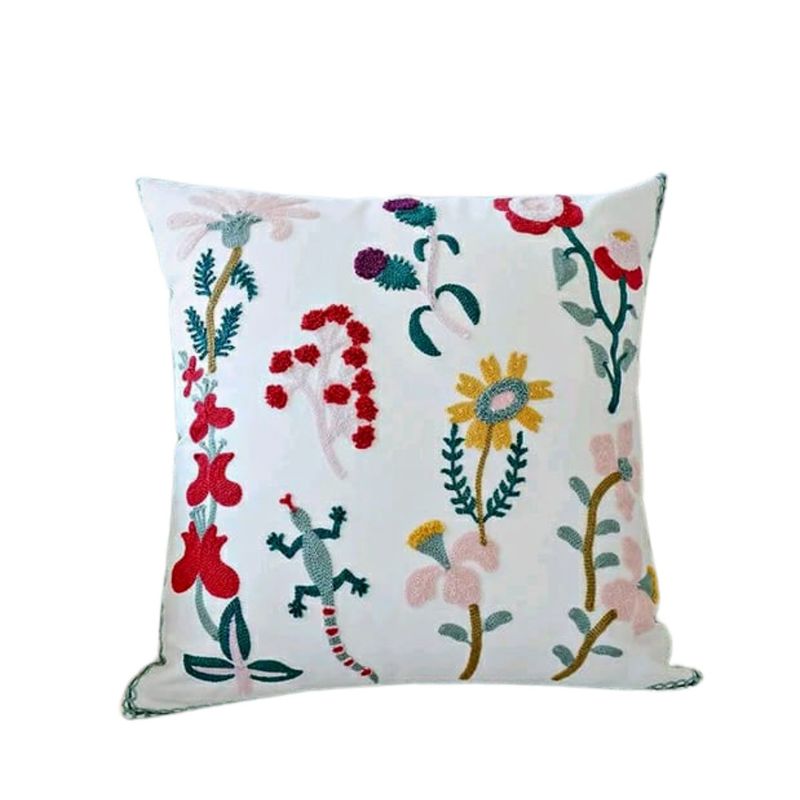 LOVE HOME DECO & LIVING - Cojin de Lino Borde Azul