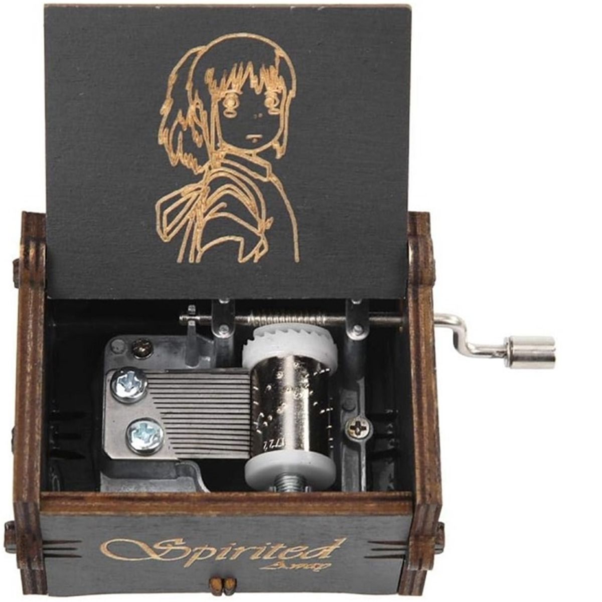 GENERICO - CAJA MUSICAL SPIRITED AWAY NEGRA VIAJE DE CHIHIRO