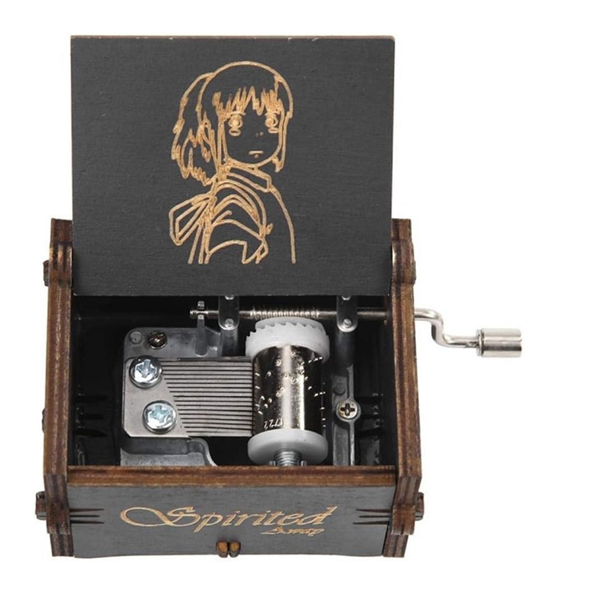 GENERICO - CAJA MUSICAL SPIRITED AWAY NEGRA VIAJE DE CHIHIRO