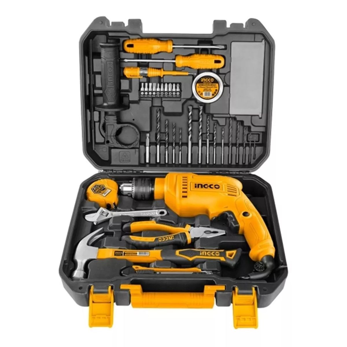 INGCO - Kit Taladro Percutor 680w + Herramientas - 115 Piezas Ingco