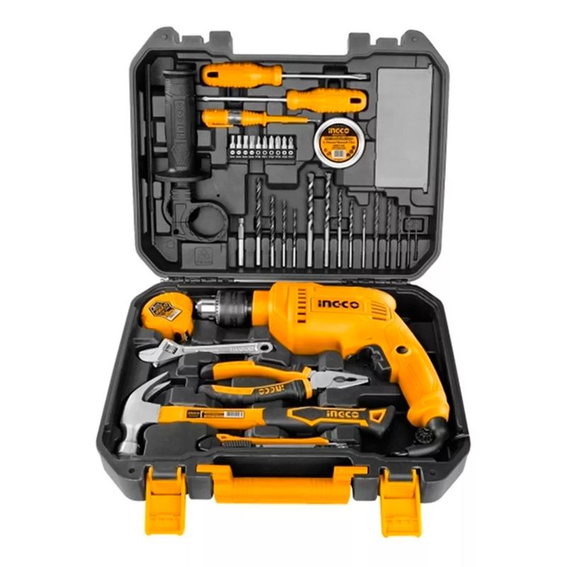 INGCO - Kit Taladro Percutor 680w + Herramientas - 115 Piezas Ingco
