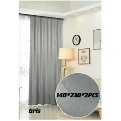 GENERICO - Cortinas para living tela rustica no blackout