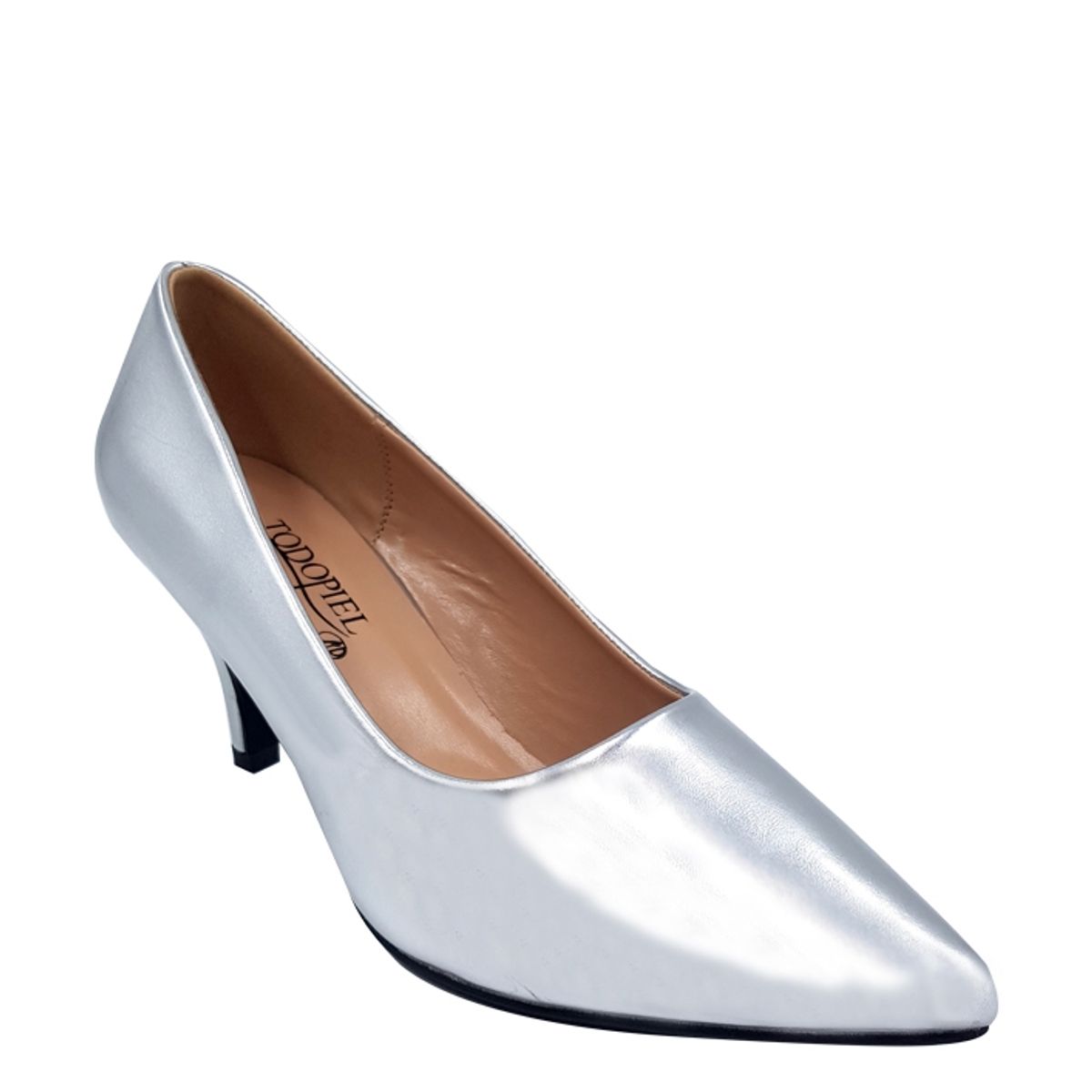 TODOPIEL - Zapato de Taco Mujer Plateado Todopiel