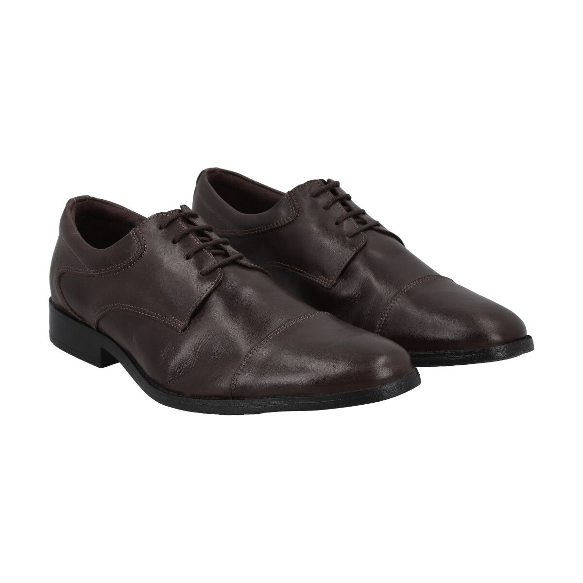 PERLATTO - Zapato Formal Hombre Cuero Café 567 Perlatto
