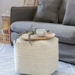 AMOBLE - Pouf Noah Crudo Amoblé