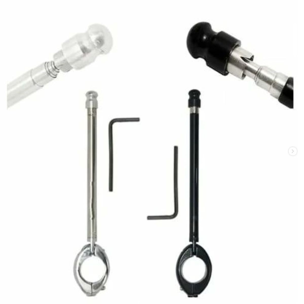 GENERICO - Antena Corta Hilo Curado Para Moto Protección METALICA