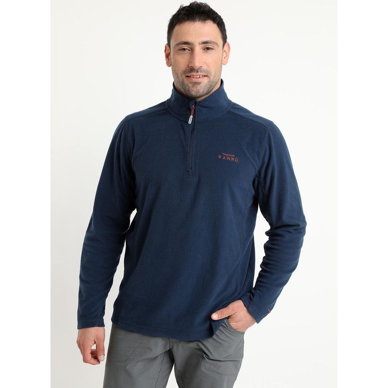 KANNU - Polar Valle De La Luna Half Zipper Hombre Azul marino KANNU