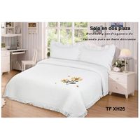 Cubrecama bordado con aroma a lavanda 2 PLAZAS