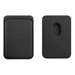 GENERICO - Tarjetero Magnético Cuero Para iPhone 12 / 13 Magsafe Color Negro