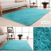 Alfombra de living peluda tipo shaggy 240 x 200 cm color calipso