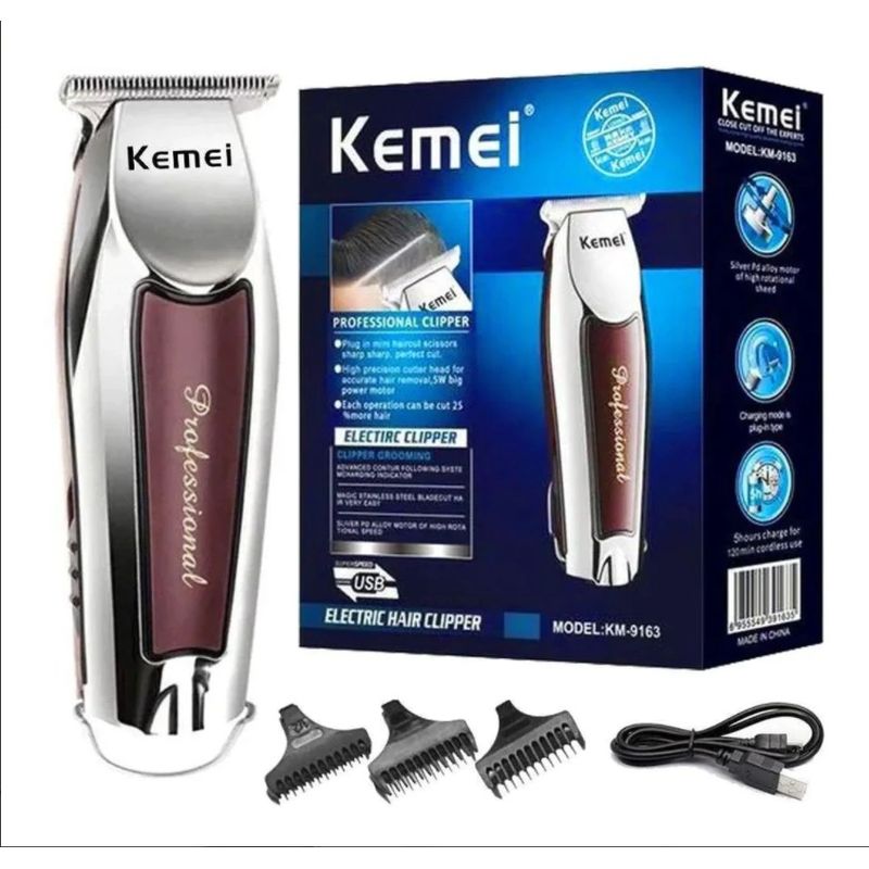 KEMEI - Maquina Corta Pelos Profesional Km-9163 Patillera