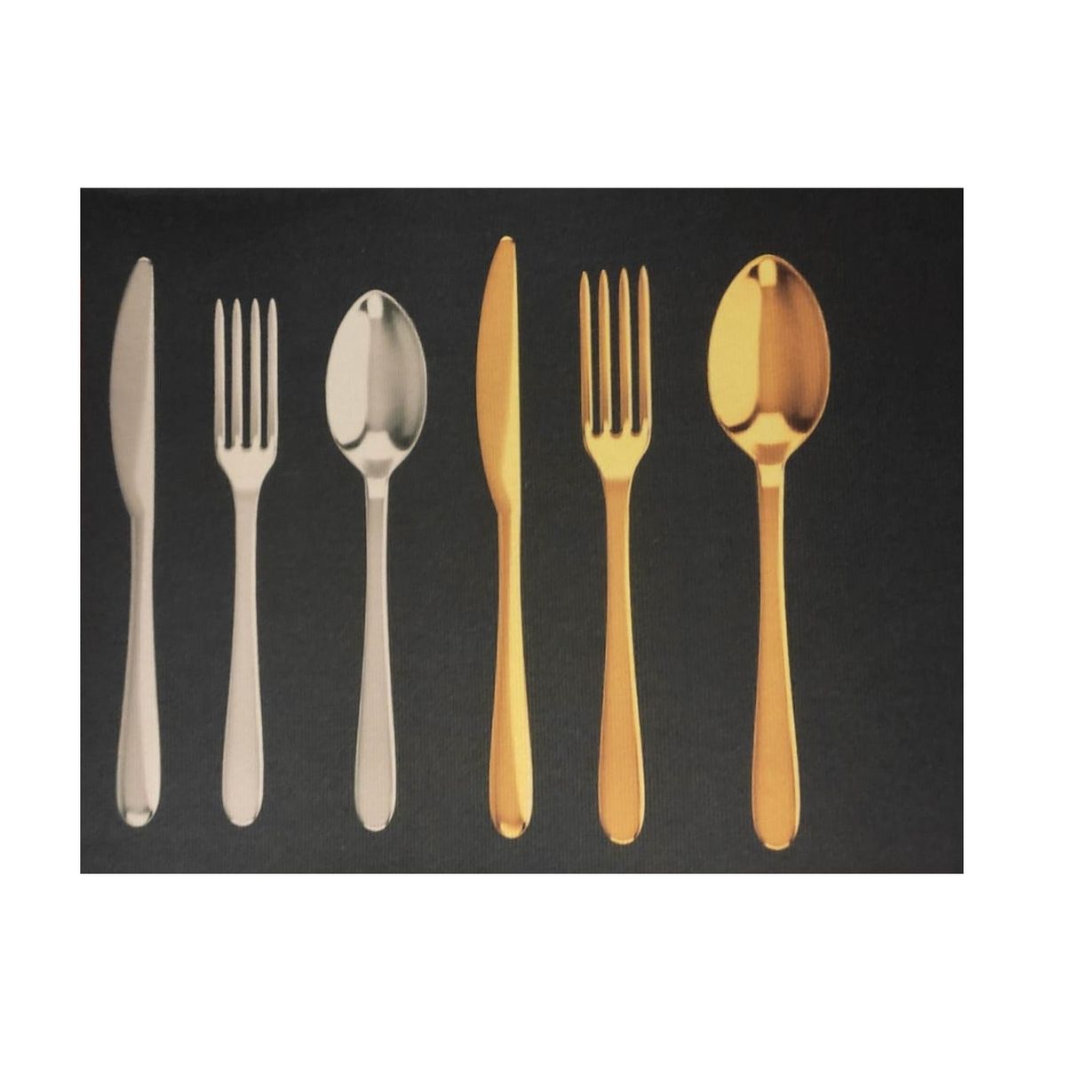 GENERICO - Set Alfombras Diferentes Diseño Cubiertos 2 Piezas