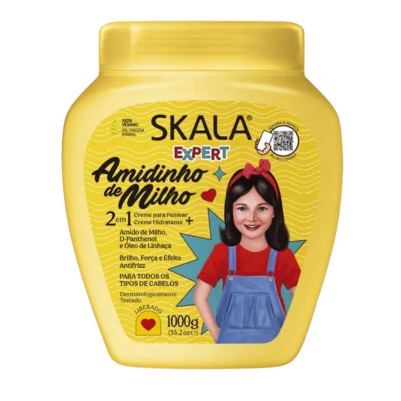 SKALA - Mascara Skala Almidón de Maíz 1000ml Crema De Peinar Niñas