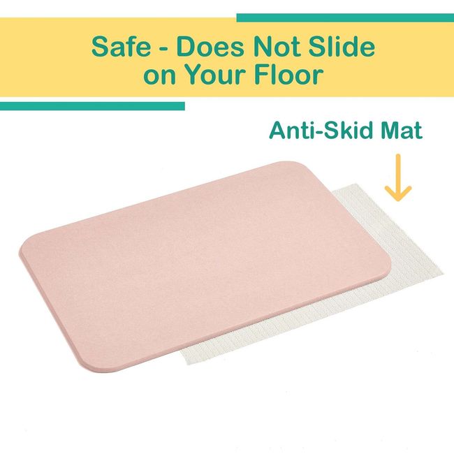 EVERSO - Piso Baño Ducha Secado Ultra Rápido Absorbente Rosa