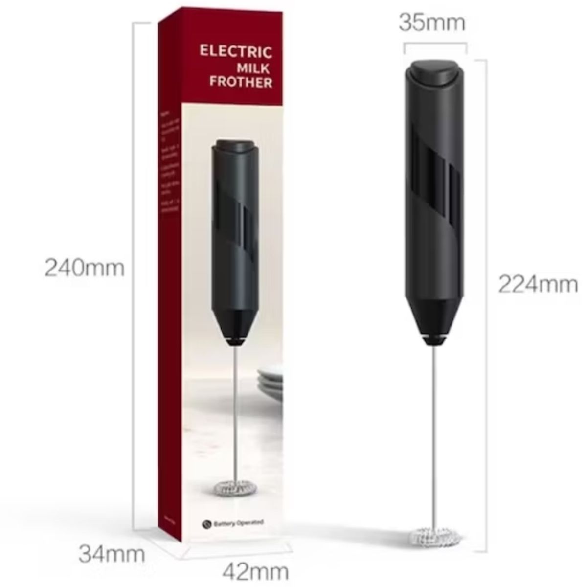 OEM - BATIDOR ESPUMADOR DE LECHE ELÉCTRICO BATIDORA MANUAL