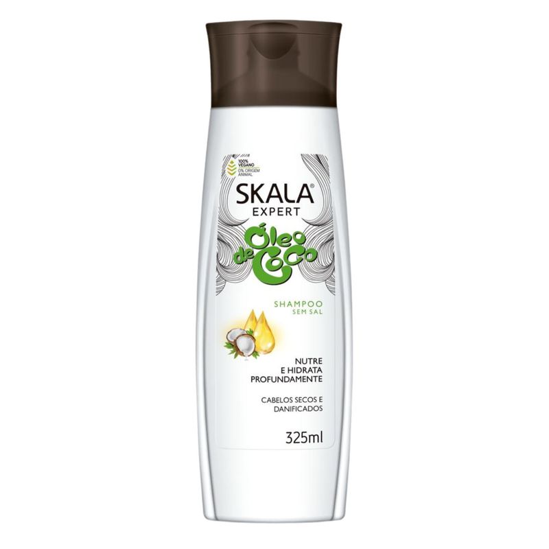 SKALA - Shampoo Skala Oleo de Coco 325ml Suaviza Brillo Hidrata Cabello Seco