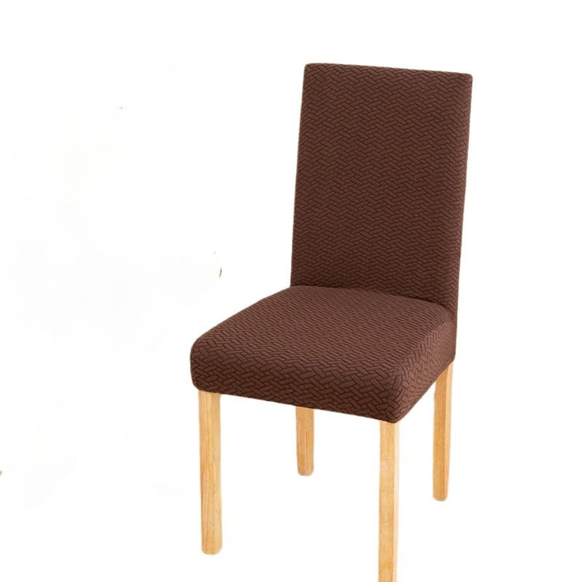 GENERICO - Pack de 06 Fundas para Sillas Poliéster Elástico Texturizadas TF07